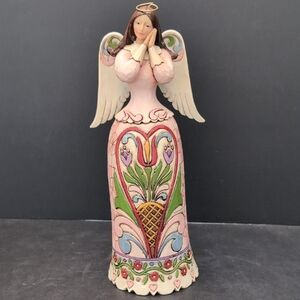 Jim Shore Heartwood Creek 2009 Hearts And Flowers Angel Figurine.